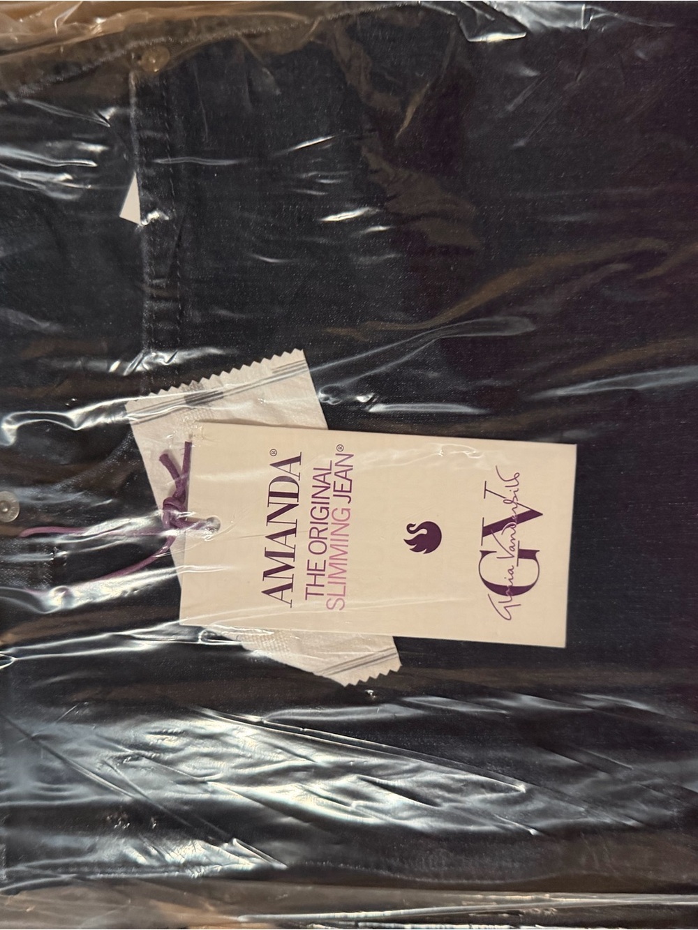 Gloria Vanderbilt Black Skinny Jeans - Amanda Slimming Jean size 14